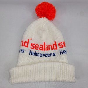 Sealand Helicopters Vintage Toque Knit Winter Hat PomPom